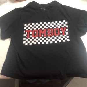 Black Tomboy crop top
